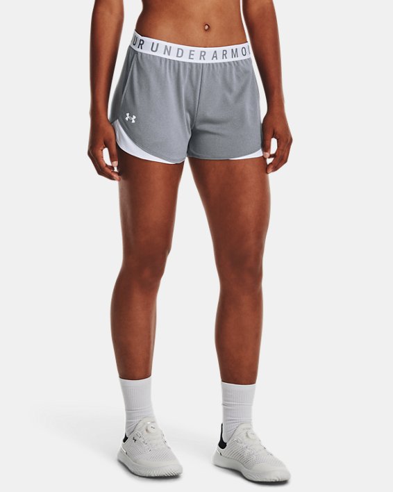 Women's UA Play Up 3.0 Shorts in Gray image number 0